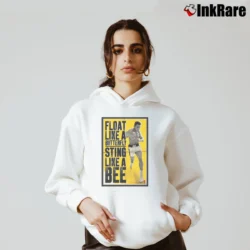 Women’s float like a butterfly sting like a bee muhammad ali motivational boxing Cozy Hoodie in white | Warm, Structured, Stylish