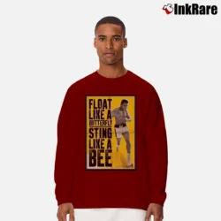 Men’s float like a butterfly sting like a bee muhammad ali motivational boxing Long-Sleeve Shirt in maroon | Sleek, Lightweight, Year-Round Wear
