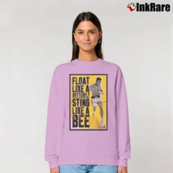 Women’s float like a butterfly sting like a bee muhammad ali motivational boxing Relaxed Sweatshirt in light pink | Soft, Laid-Back Vibe