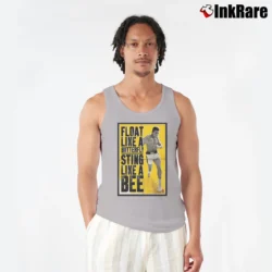 Men’s float like a butterfly sting like a bee muhammad ali motivational boxing Tank Top in sport grey | Breathable, Active-Friendly Design