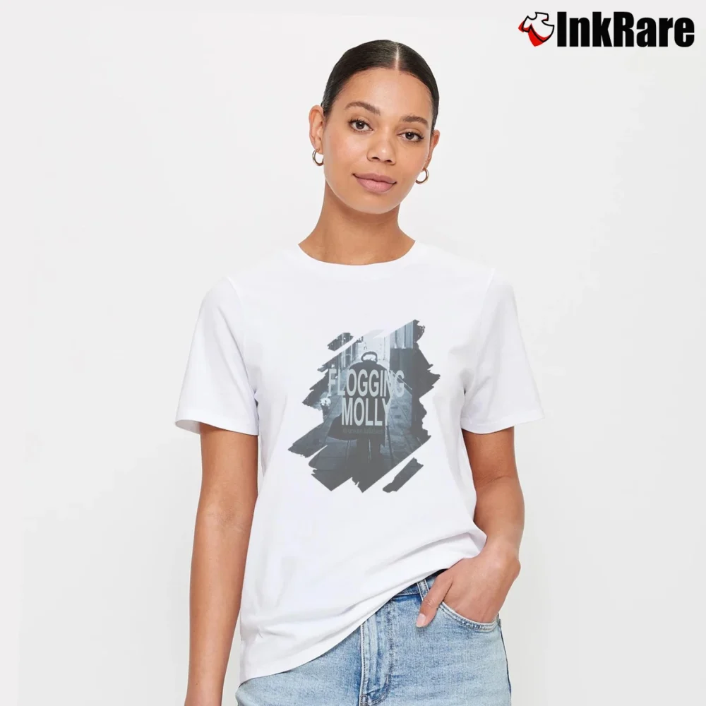 Women’s Flogging Molly Drunken Lullabies Signature T-Shirt in white | Soft, Flattering Fit