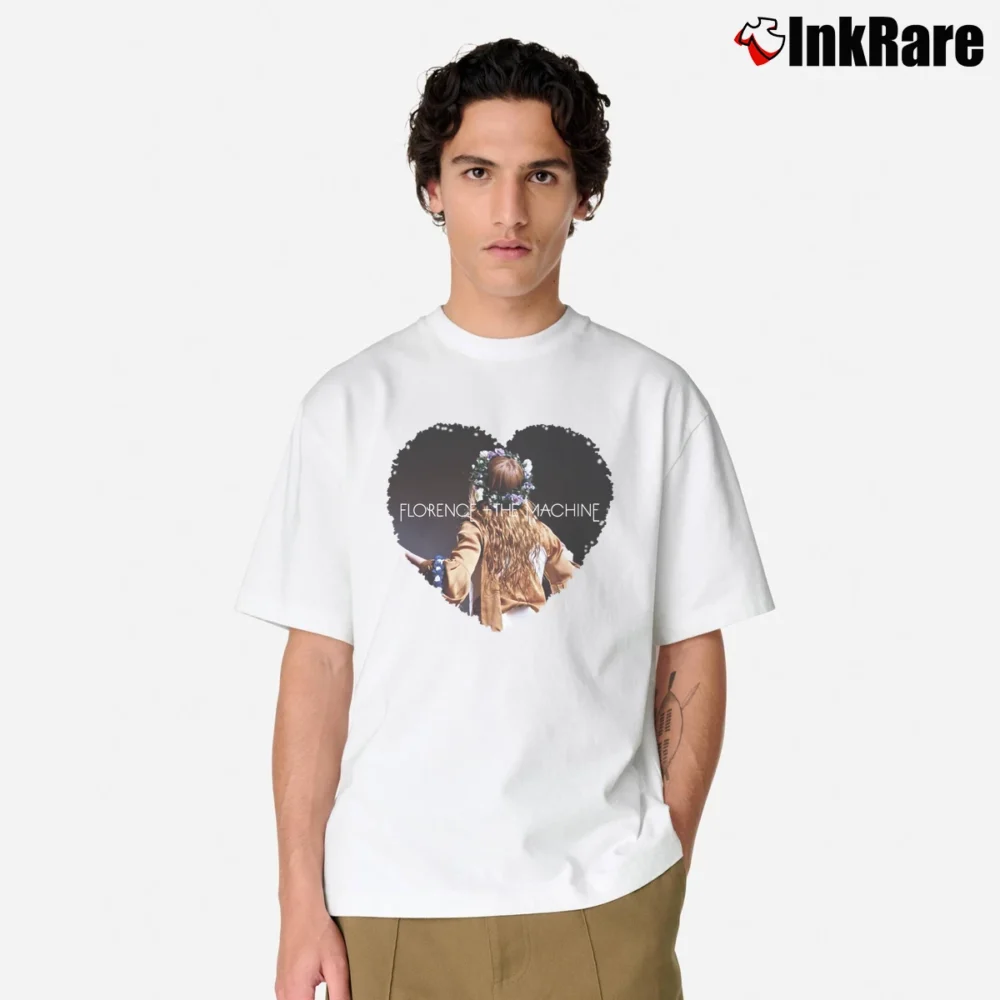Men’s Florence And The Machine How Blue Tour Music Classic T-Shirt in white | Soft, Breathable Everyday Wear
