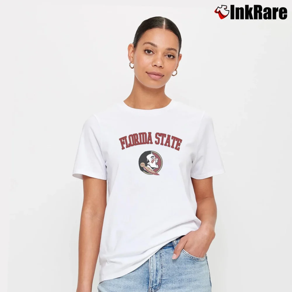 Women’s Florida State Seminoles FSU Gold Signature T-Shirt in white | Soft, Flattering Fit