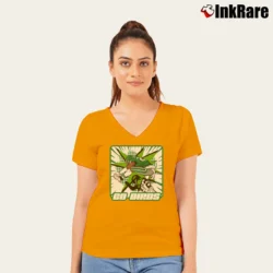 Women’s Fly Saquon Fly Eagles V-Neck Tee in orange | Chic Neckline, Soft Texture