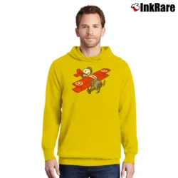 Men’s Flying Ace Snoopy Pullover Hoodie in yellow | Cozy, Durable, Modern Fit