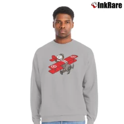 Men’s Flying Ace Snoopy Crewneck Sweatshirt in sport grey | Cozy Fabric, Clean Style