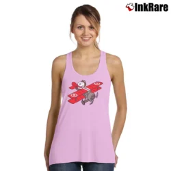 Women’s Flying Ace Snoopy Tank Top in light pink | Lightweight, Movement-Friendly