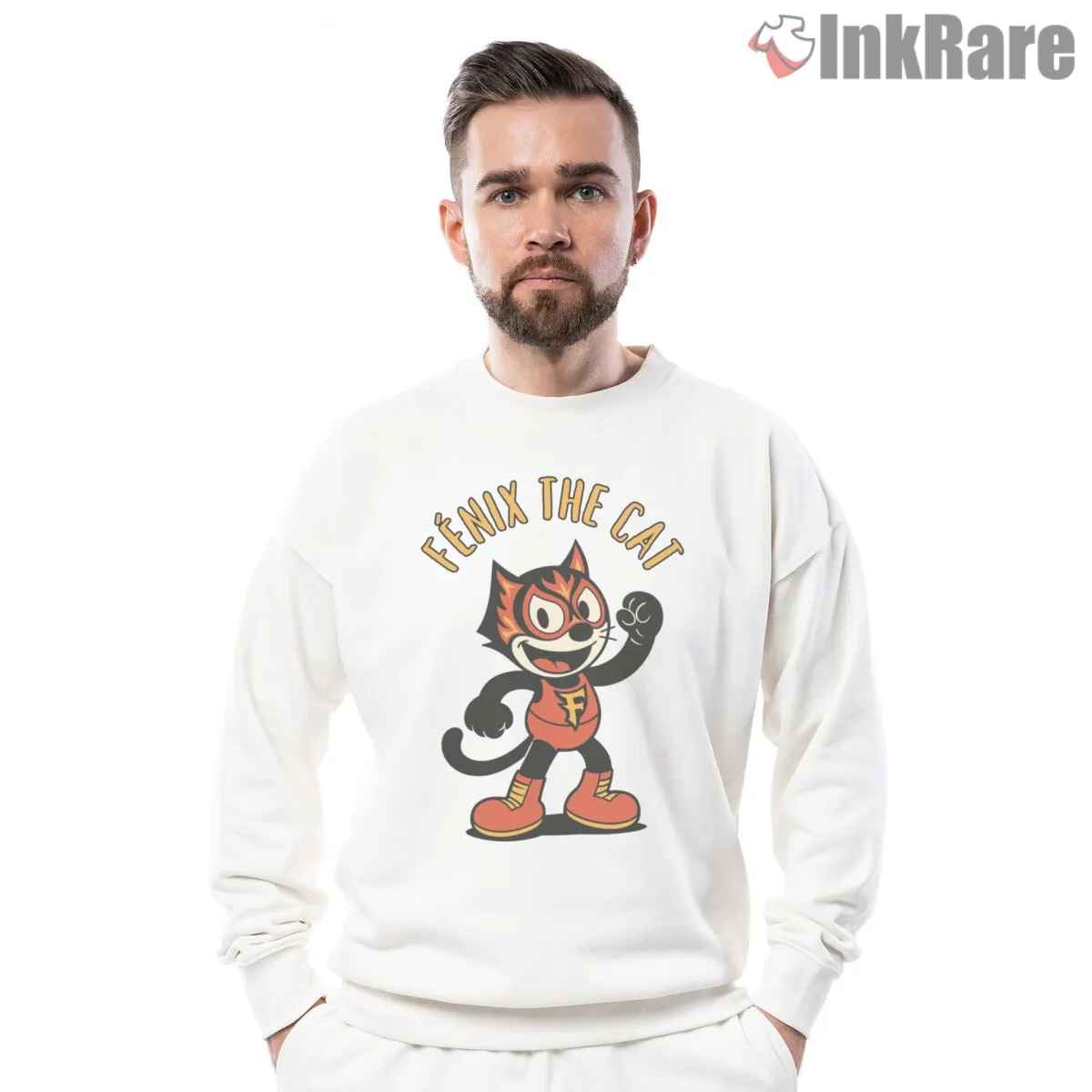 Fnix The Cat Fire Spirit Mascot Shirt on graphic shirt for men graphic tee
