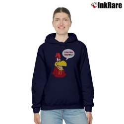 Women’s Foghorn Leghorn Cartoon Cozy Hoodie in navy | Warm, Structured, Stylish