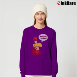 Women’s Foghorn Leghorn Cartoon Long-Sleeve Top in purple | Sleek, Versatile, All-Season