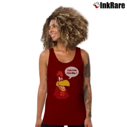 Women’s Foghorn Leghorn Cartoon Tank Top in maroon | Lightweight, Movement-Friendly
