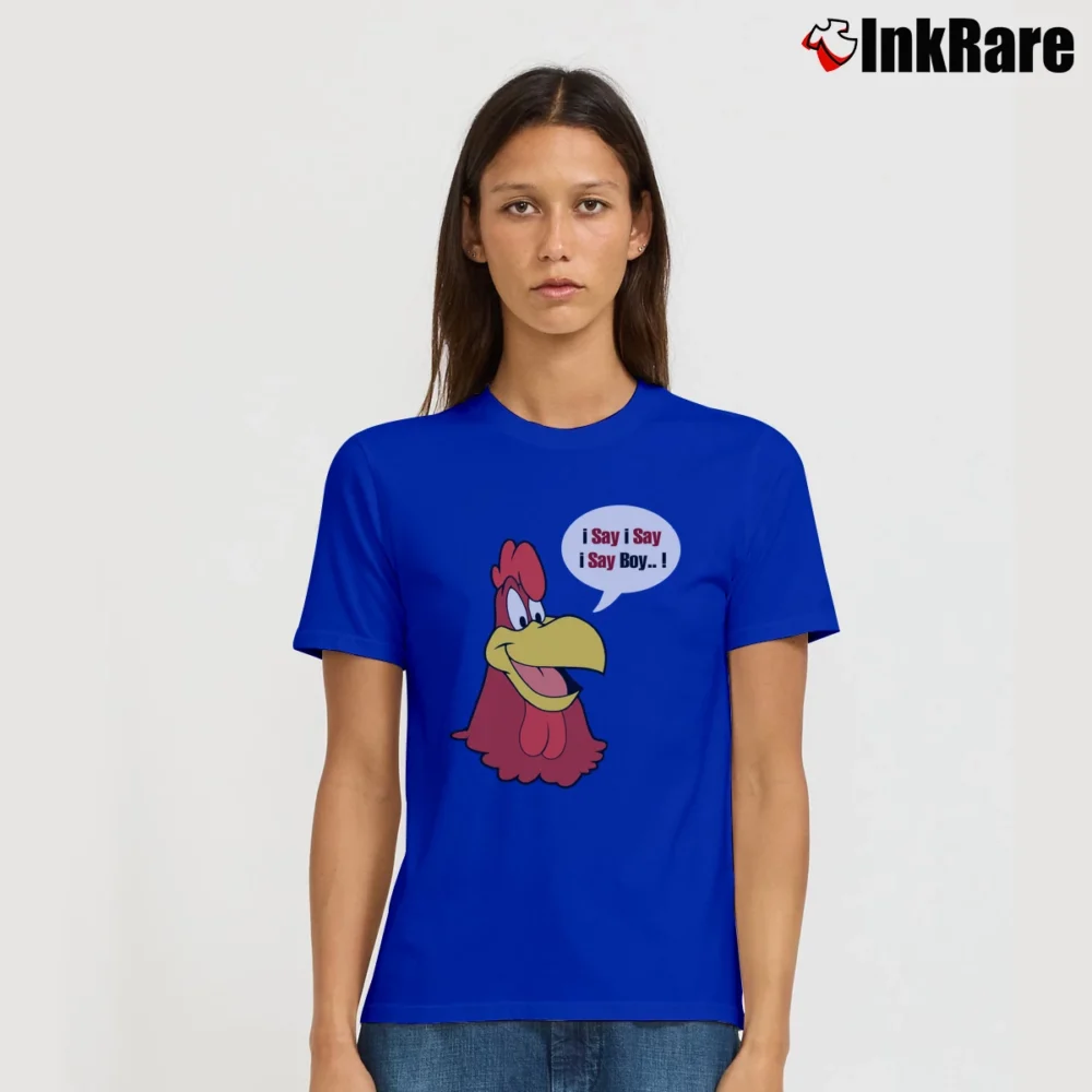 Women’s Foghorn Leghorn Funny Signature T-Shirt in royal blue | Soft, Flattering Fit
