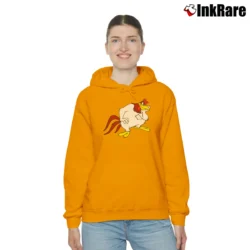 Women’s Foghorn Leghorn Looney Tunes Cartoon Cozy Hoodie in orange | Warm, Structured, Stylish
