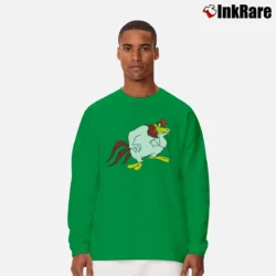 Men’s Foghorn Leghorn Looney Tunes Cartoon Long-Sleeve Shirt in irish green | Sleek, Lightweight, Year-Round Wear