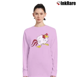 Women’s Foghorn Leghorn Looney Tunes Cartoon Long-Sleeve Top in light pink | Sleek, Versatile, All-Season