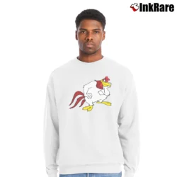 Men’s Foghorn Leghorn Looney Tunes Cartoon Crewneck Sweatshirt in white | Cozy Fabric, Clean Style