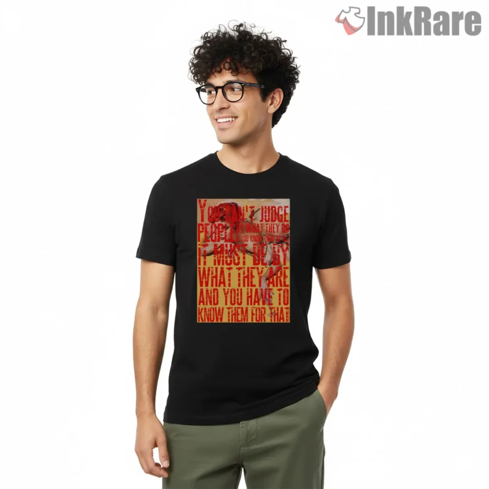 For What Its Worth Red Quote Shirt on black short sleeve shirt for men graphic tee