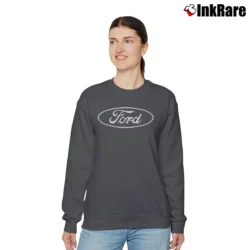 Women’s Ford Oval Logo Automotive Classic Relaxed Sweatshirt in charcoal | Soft, Laid-Back Vibe