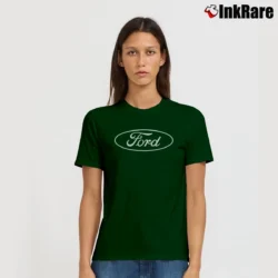 Women’s Ford Oval Logo Automotive Classic Signature T-Shirt in forest green | Soft, Flattering Fit