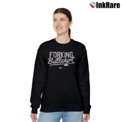 Women’s Forking Bullshirt Funny Pun Relaxed Sweatshirt in black | Soft, Laid-Back Vibe