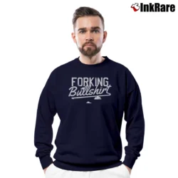 Men’s Forking Bullshirt Funny Pun Crewneck Sweatshirt in navy | Cozy Fabric, Clean Style