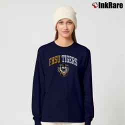 Women’s Fort Hays State Tigers Arch Mascot Long-Sleeve Top in navy | Sleek, Versatile, All-Season