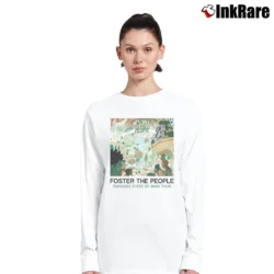Women’s Foster The People Paradise State Of Mind Tour Long-Sleeve Top in white | Sleek, Versatile, All-Season