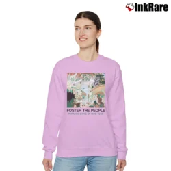 Women’s Foster The People Paradise State Of Mind Tour Relaxed Sweatshirt in light pink | Soft, Laid-Back Vibe