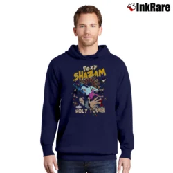 Men’s Foxy Shazam Custom Graphic Pullover Hoodie in navy | Cozy, Durable, Modern Fit