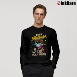 Men’s Foxy Shazam Custom Graphic Long-Sleeve Shirt in black | Sleek, Lightweight, Year-Round Wear