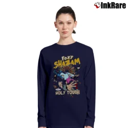 Women’s Foxy Shazam Custom Graphic Long-Sleeve Top in navy | Sleek, Versatile, All-Season