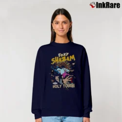 Women’s Foxy Shazam Custom Graphic Relaxed Sweatshirt in navy | Soft, Laid-Back Vibe