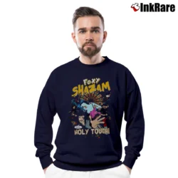 Men’s Foxy Shazam Custom Graphic Crewneck Sweatshirt in navy | Cozy Fabric, Clean Style