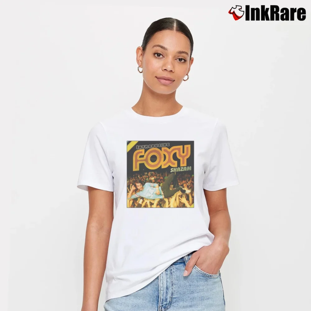 Women’s Foxy Shazam Introducing Casual Signature T-Shirt in white | Soft, Flattering Fit