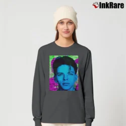 Women’s Frank Sinatra Mugshot Long-Sleeve Top in charcoal | Sleek, Versatile, All-Season