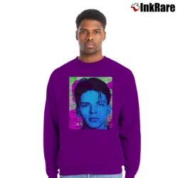 Men’s Frank Sinatra Mugshot Crewneck Sweatshirt in purple | Cozy Fabric, Clean Style