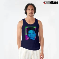 Men’s Frank Sinatra Mugshot Tank Top in navy | Breathable, Active-Friendly Design