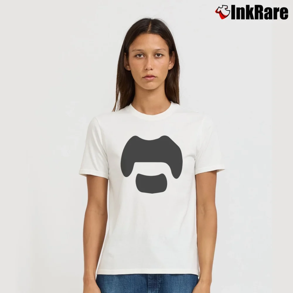 Women’s Frank Zappa Mustache T-Shirt in white | Soft, Flattering Fit
