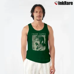 Men’s Frank Zappa Vintage Tank Top in forest green | Breathable, Active-Friendly Design