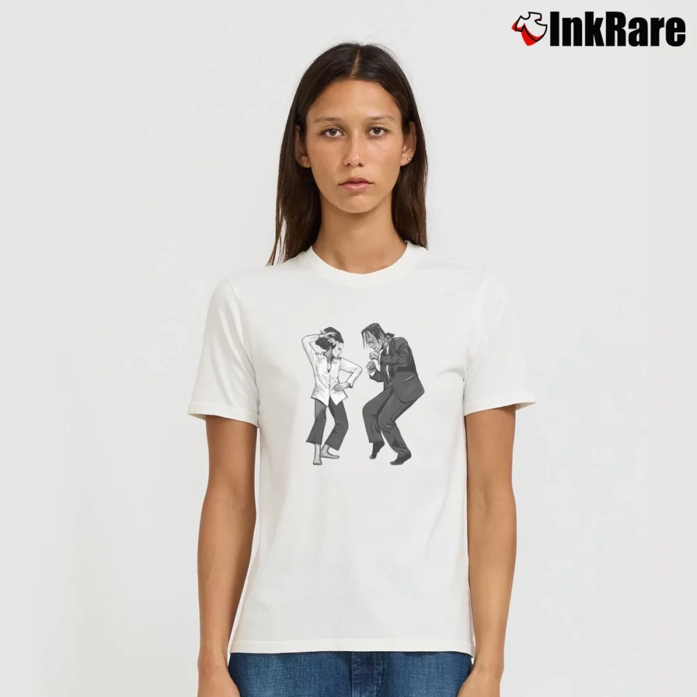 Women’s Frankenstein Pulp Fiction T-Shirt in white | Soft, Flattering Fit