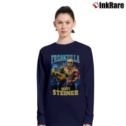 Women’s freakzilla scott steiner for Wrestling Fans Long-Sleeve Top in navy | Sleek, Versatile, All-Season