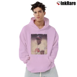 Men’s fred mcgriff atlanta braves retro baseball fan Pullover Hoodie in light pink | Cozy, Durable, Modern Fit