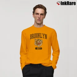 Men’s Free State Brooklyn Tiger Graphic Long-Sleeve Shirt in orange | Sleek, Lightweight, Year-Round Wear