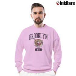 Men’s Free State Brooklyn Tiger Graphic Crewneck Sweatshirt in light pink | Cozy Fabric, Clean Style