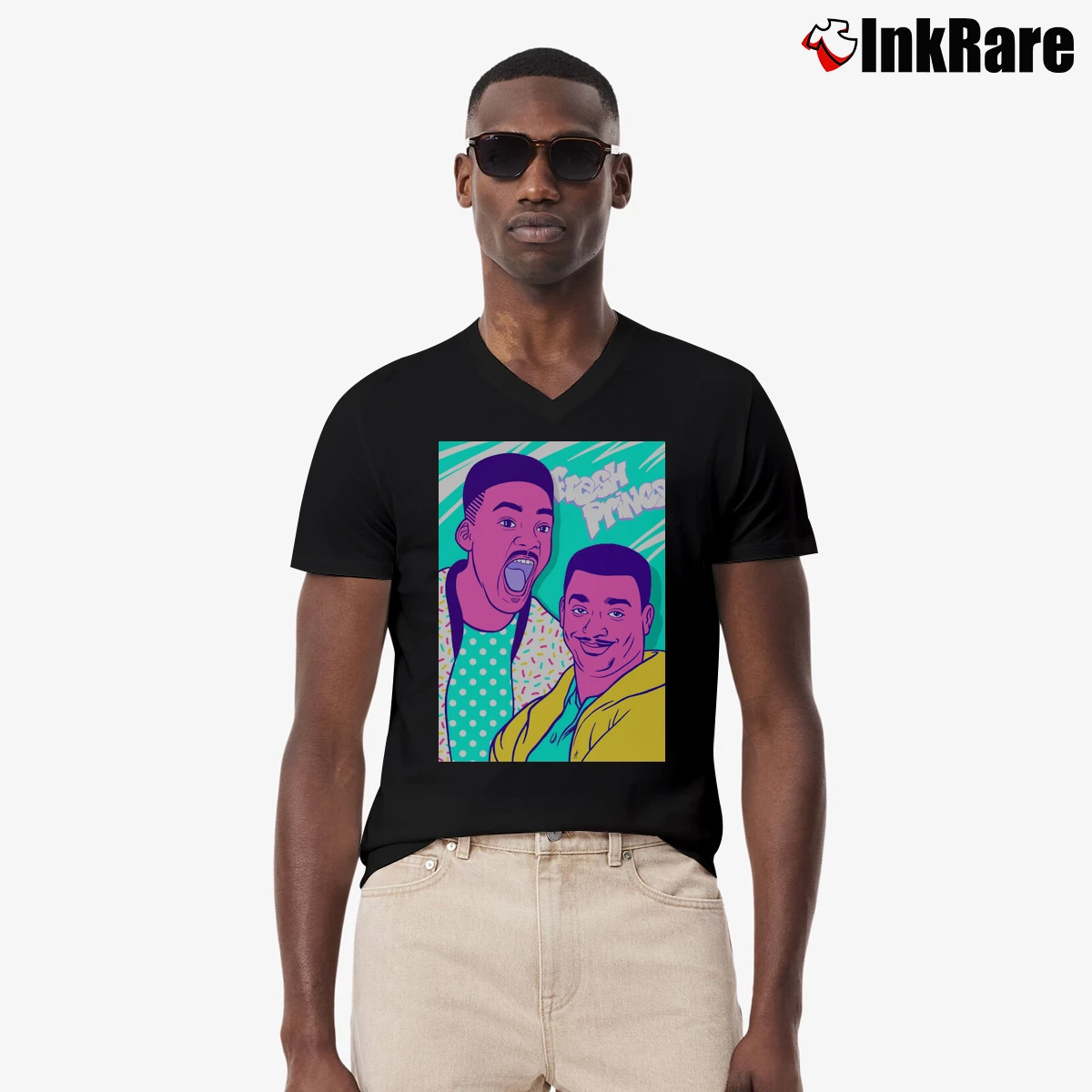 Fresh Prince Of Bel Air Men’s V-Neck Tee in black – Modern Essential Men’s Fresh Prince Of Bel Air V-Neck Tee in black | Sharp, Breathable, Everyday Staple