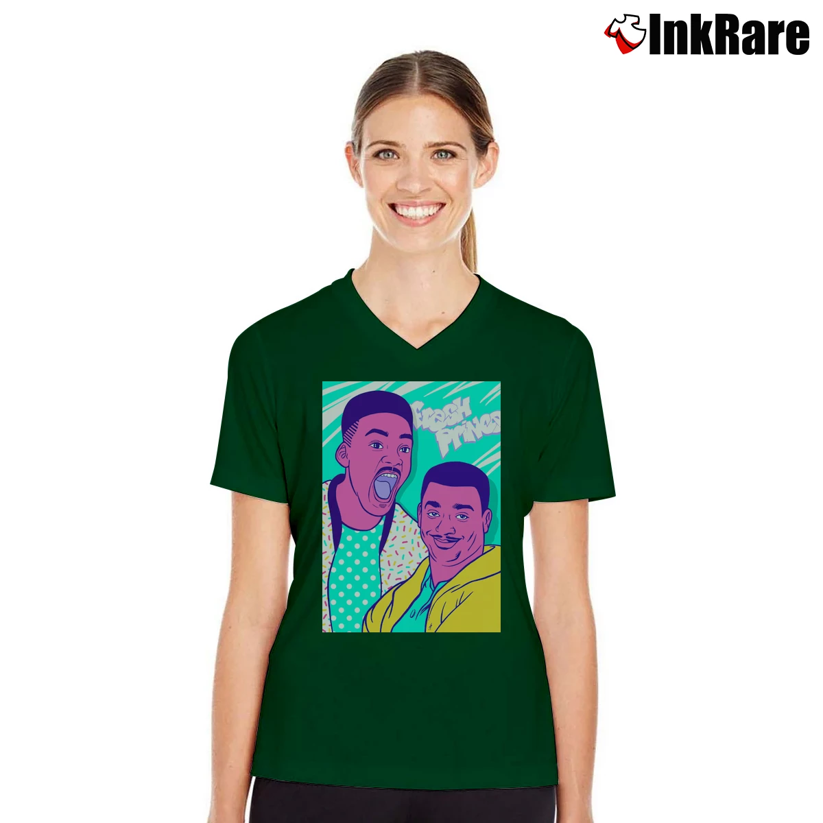 Fresh Prince Of Bel Air Women’s V-Neck Tee in forest green – Flattering Fit Women’s Fresh Prince Of Bel Air V-Neck Tee in forest green | Chic Neckline, Soft Texture