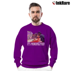 Men’s Friday Movie It's The Principalities Smokey Crewneck Sweatshirt in purple | Cozy Fabric, Clean Style