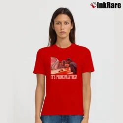 Women’s Friday Movie It's The Principalities Smokey Signature T-Shirt in red | Soft, Flattering Fit
