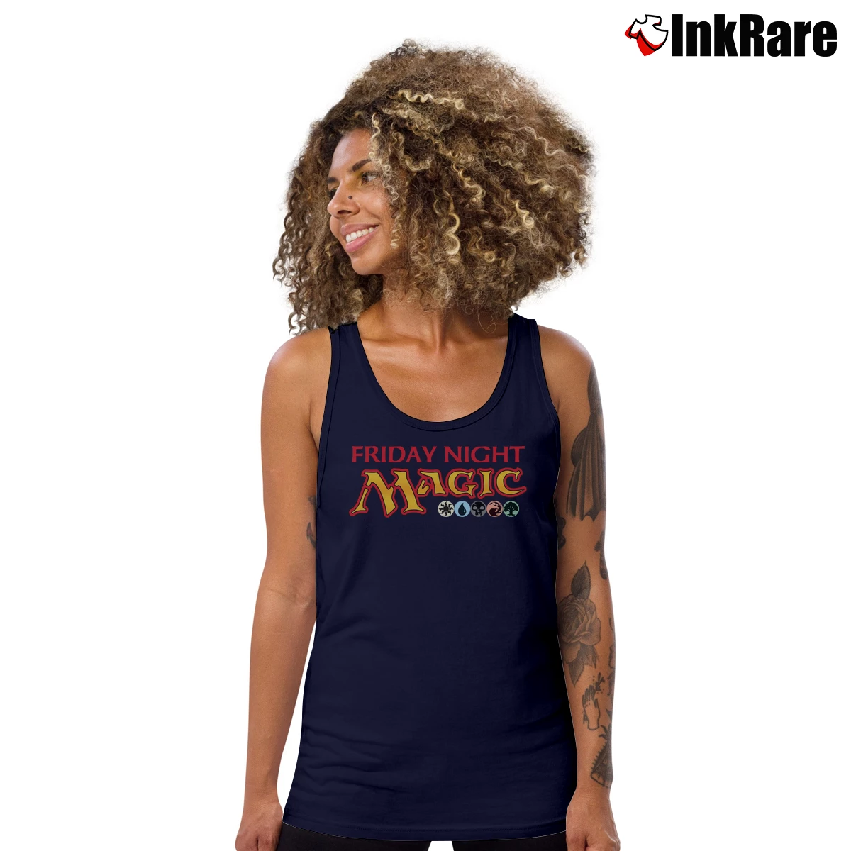 Women’s Friday Night Magic The Gathering Nerdy Tank Top in navy | Lightweight, Movement-Friendly
