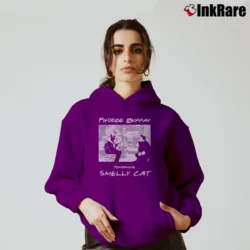 Women’s Friends Phoebe Buffay Performing Smelly Cat Cozy Hoodie in purple | Warm, Structured, Stylish